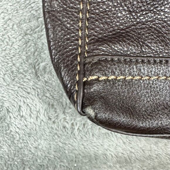 The Sak Brown Genuine Leather Iris Crossbody Satchel Bag - Picture 9 of 12